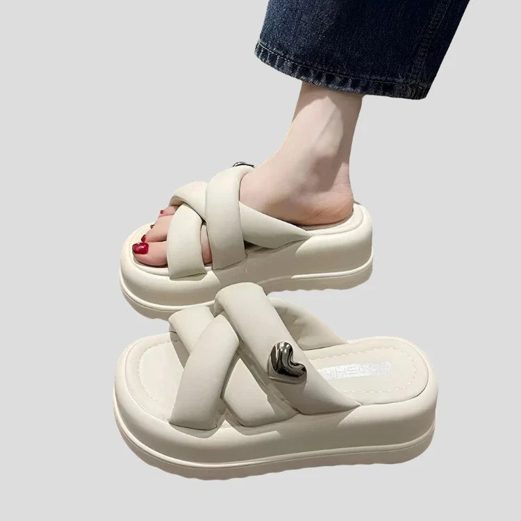 Platform Sandals Cross-tied for Women