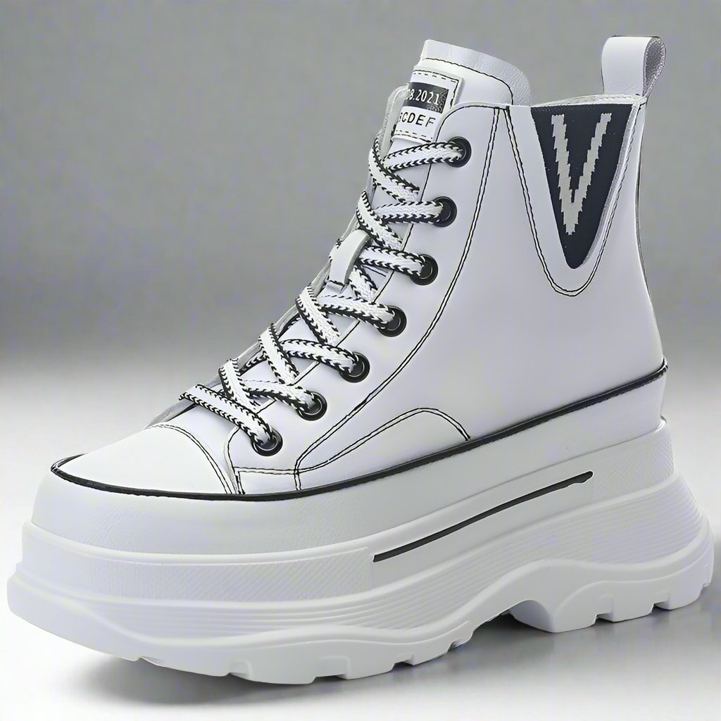 7cm High Top Platform Sneakers for Women