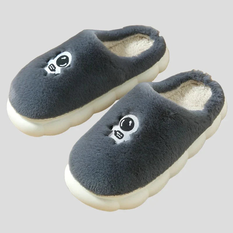 Winter Warm Cotton Slippers: Soft Indoor Non-Slip Slides for Men