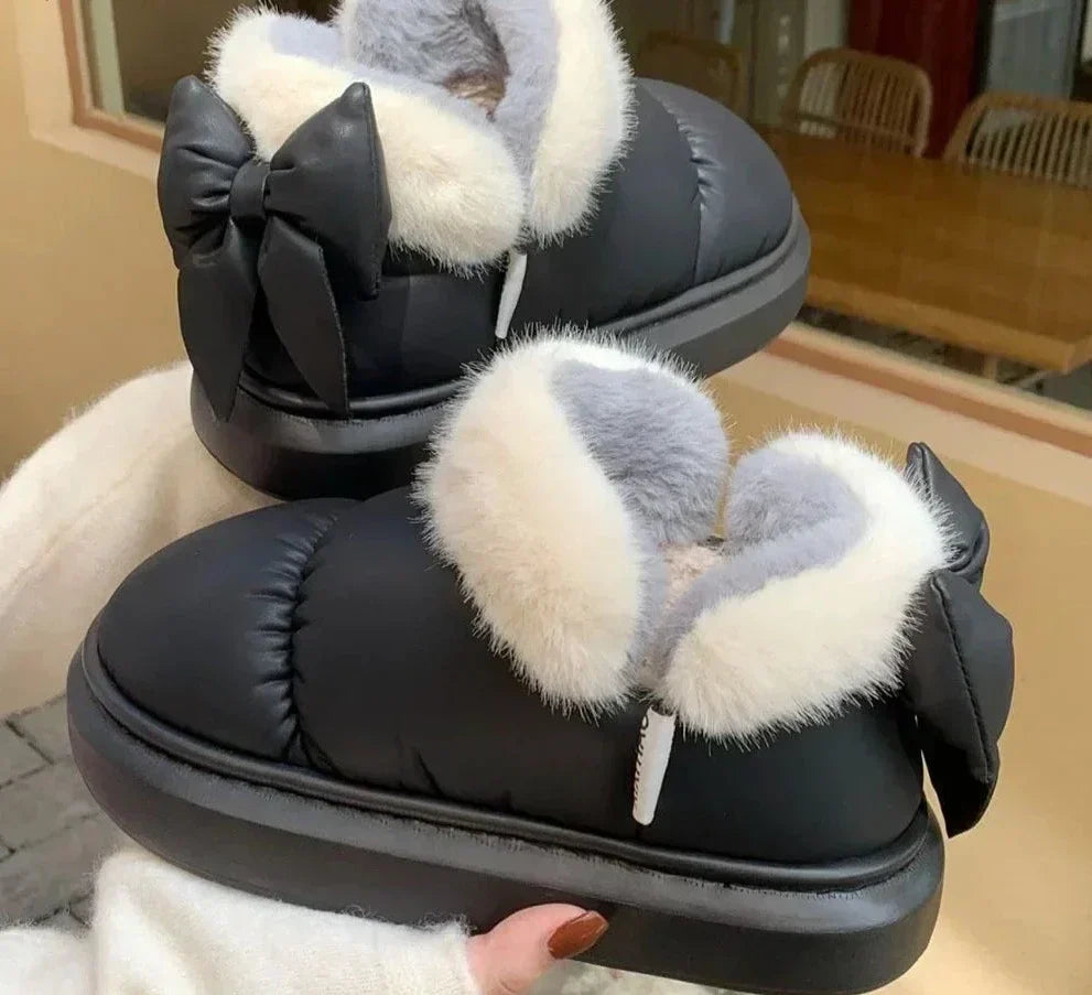 Booties for Women: Winter Cute Bow Ankle Boots