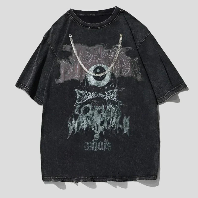 Evil Eye Shirt for Men - Dark Streetwear Hip Hop T-Shirt