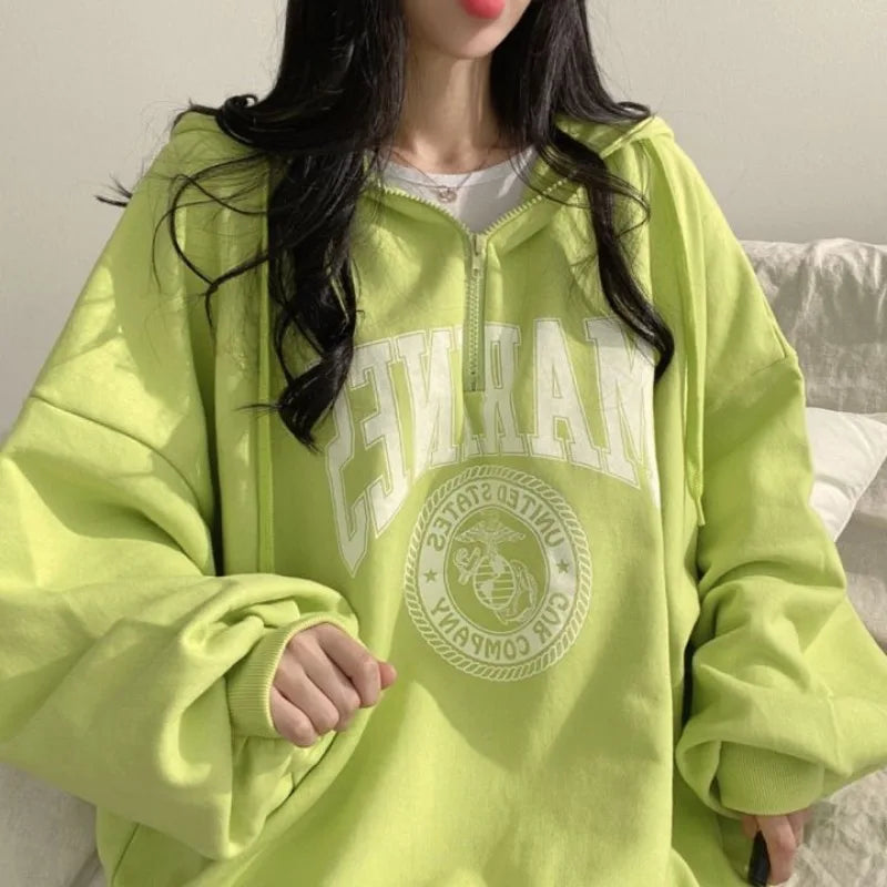 Thin Pullover Marines Hoodie for Women