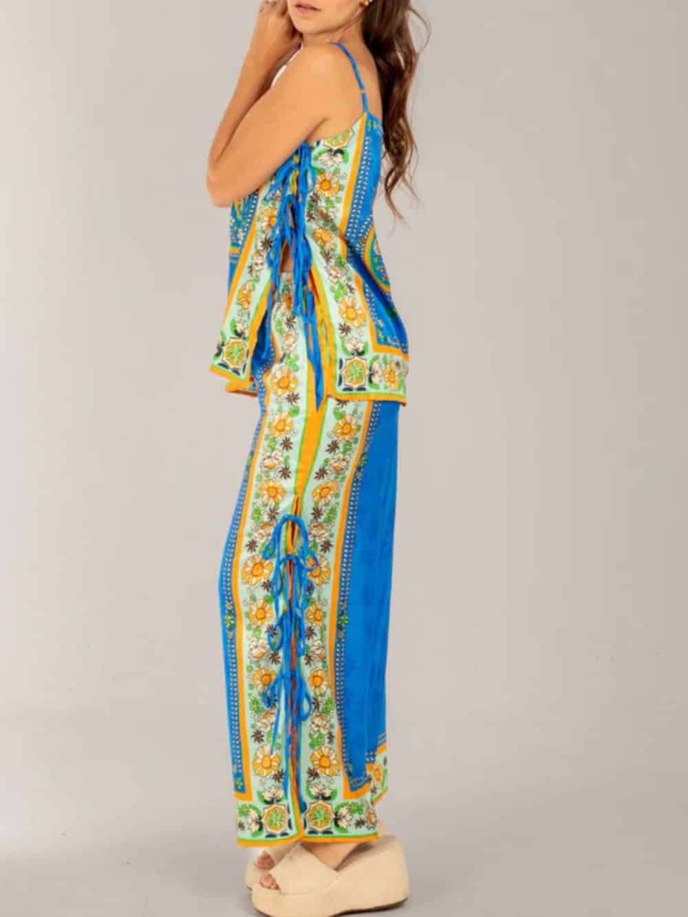 Irregular Ornate Mosaic Tiles Pants