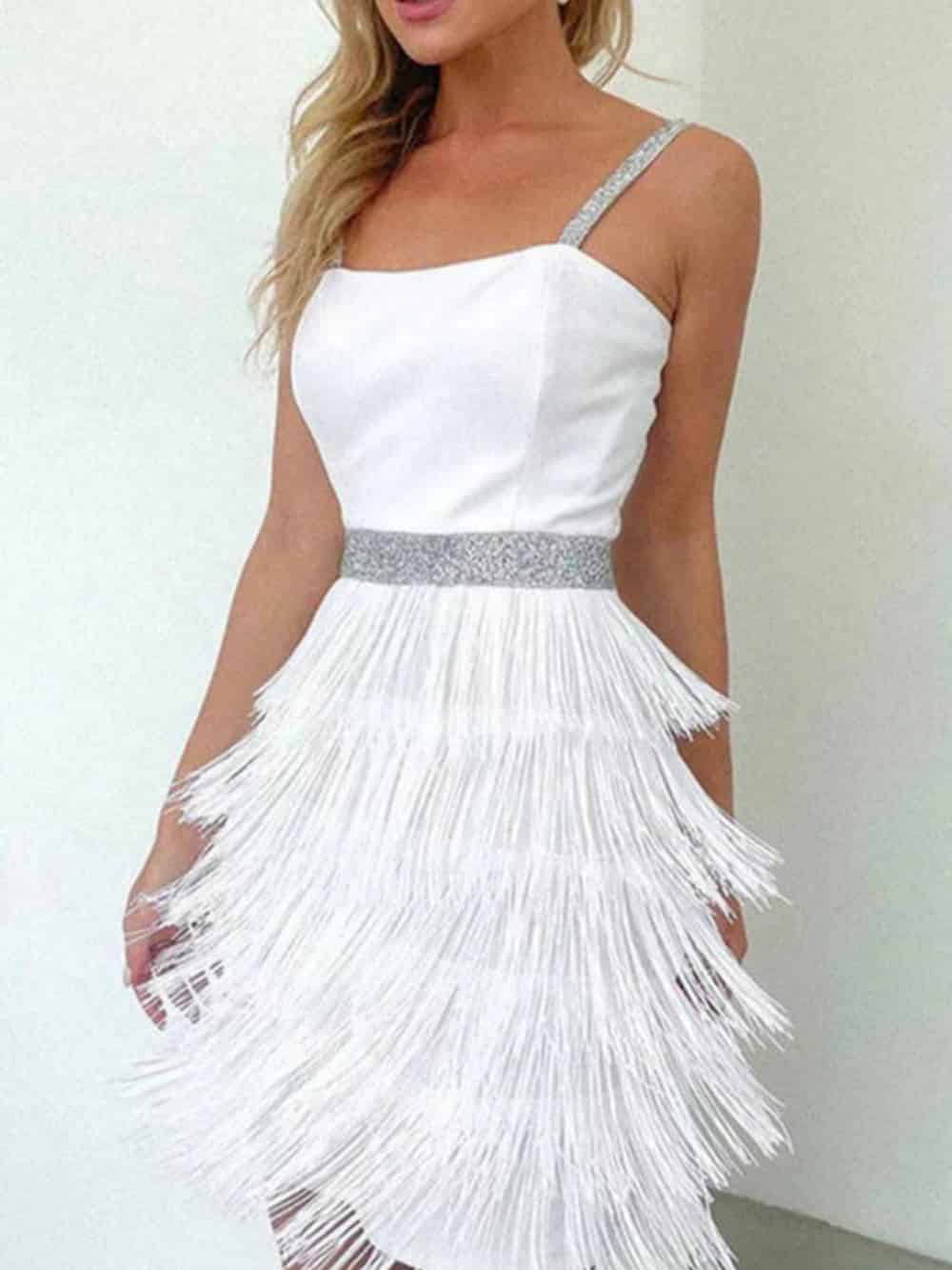 1920's Gatsby Fringe Vintage Party Mini Dress