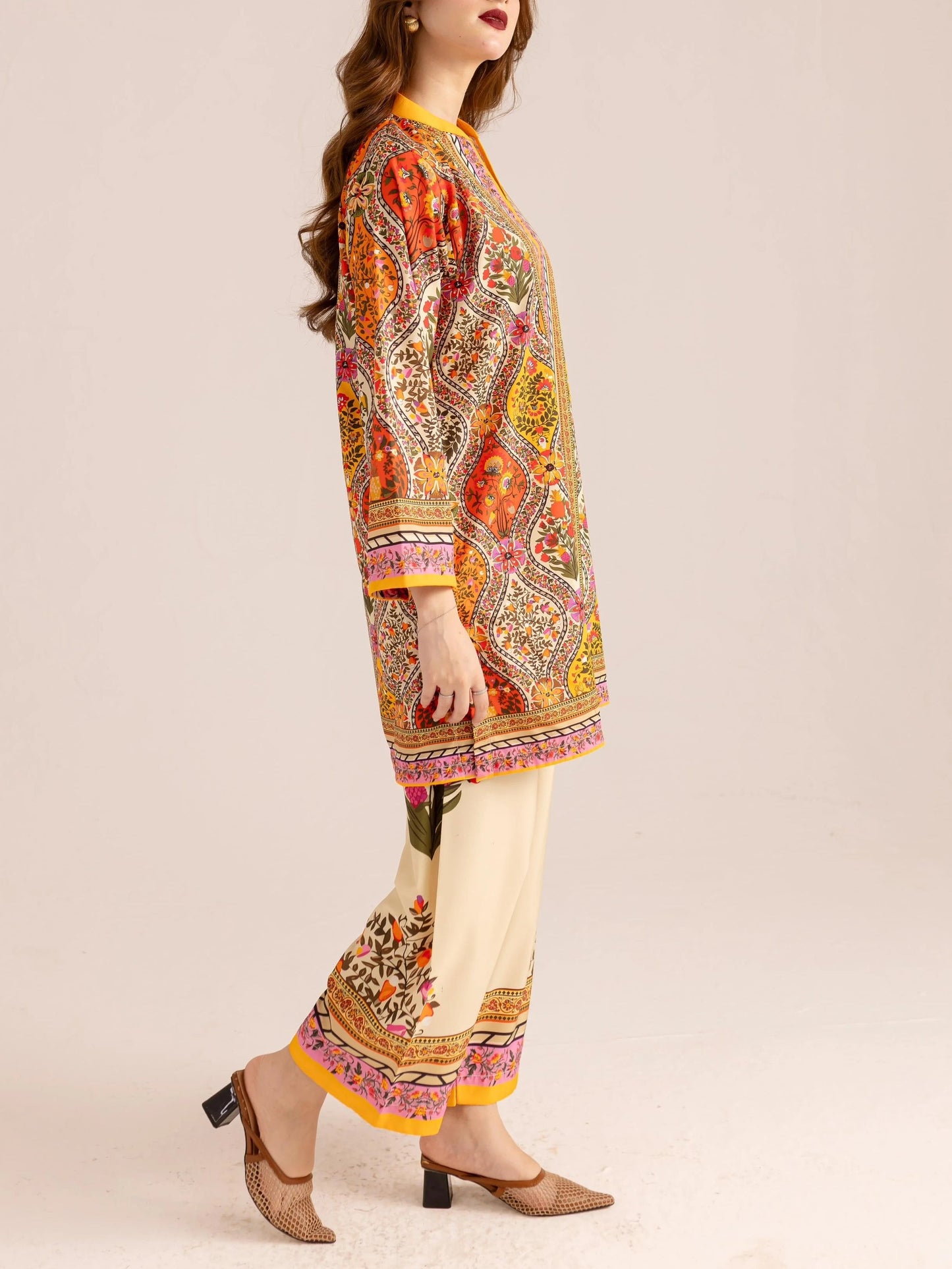 Vibrant Color Palette Bohemian Ethnic Print Co-ord Set
