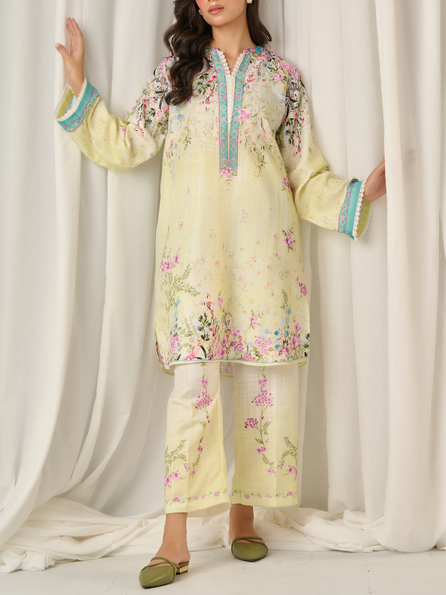 Delicate Pastel Floral Co-ord Set