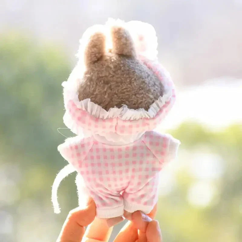 Handmade Labubu Plaid Floral Pajamas Outfit with Accessories