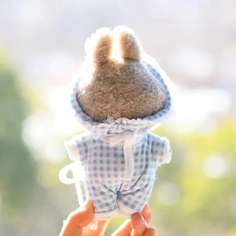 Handmade Labubu Plaid Floral Pajamas Outfit with Accessories