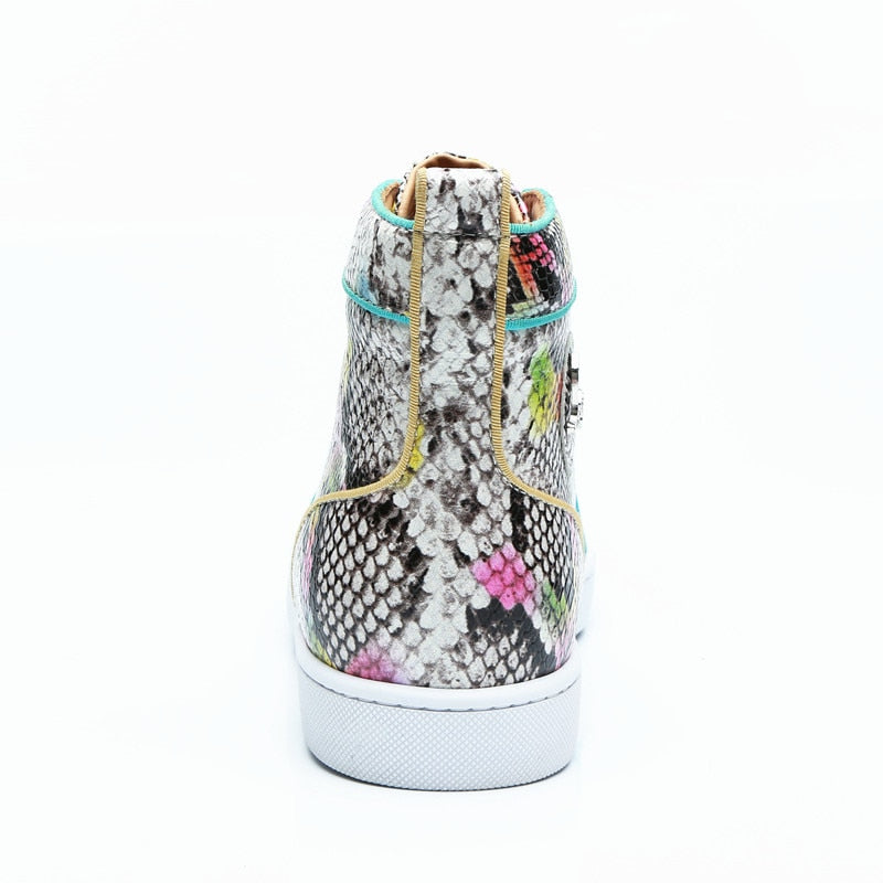 Snakeskin Print Sneakers