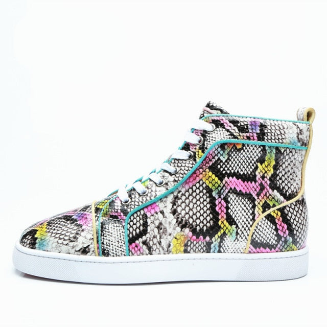 Snakeskin Print Sneakers