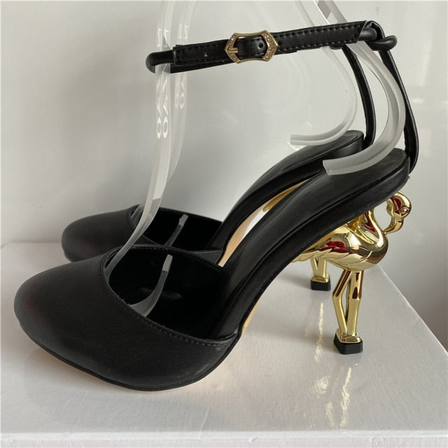 Unique Flamingo Strange High Heel Sandals