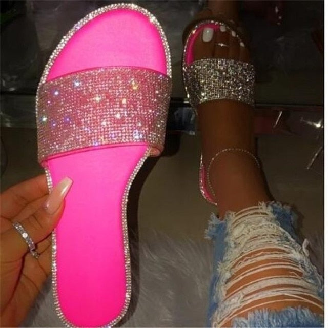 Rhinestone Wild Beach Sandals