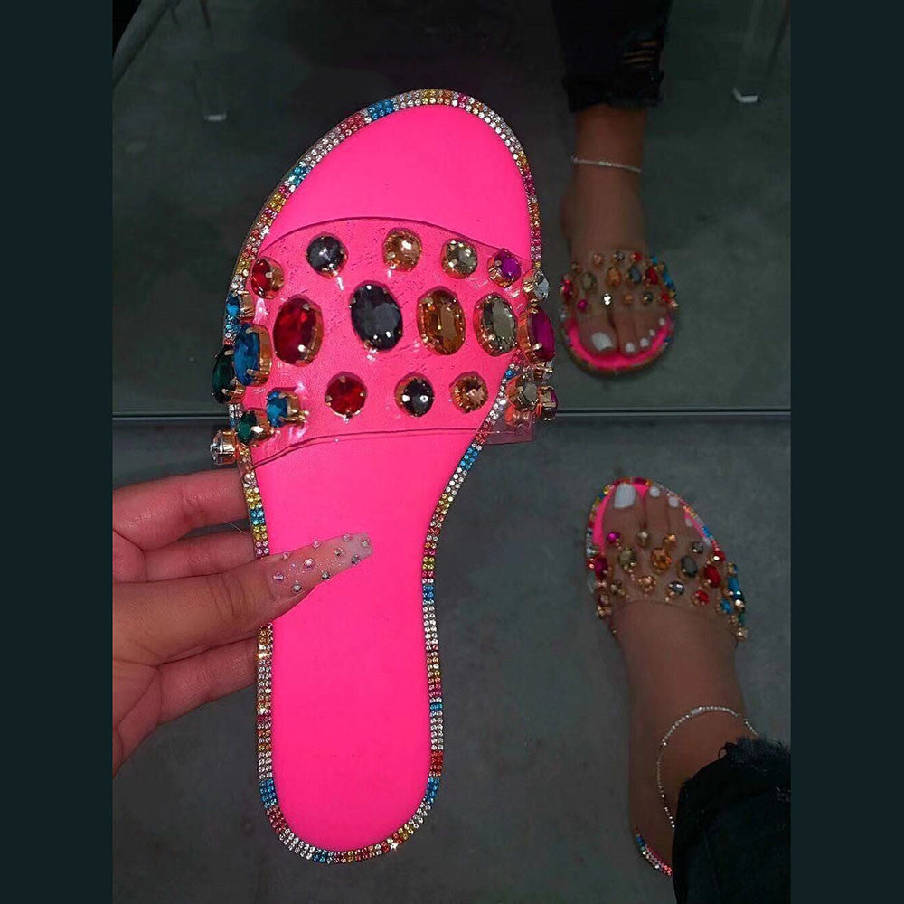 Gemstone Rhinestones Sandals