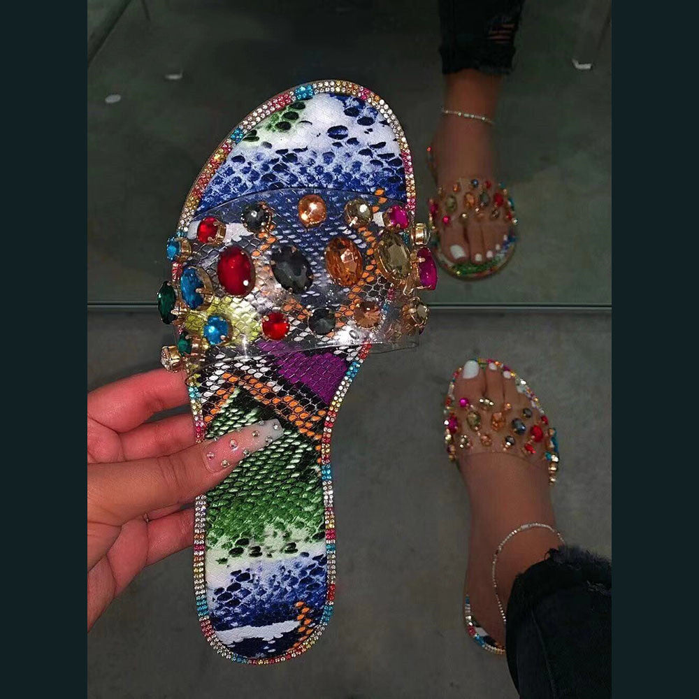 Gemstone Rhinestones Sandals