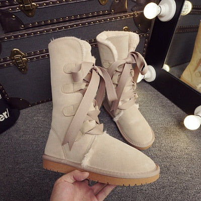 Knee High Lace Up Inspired Boots