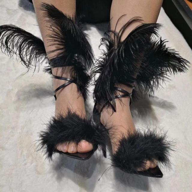 Bright Feather Sandals
