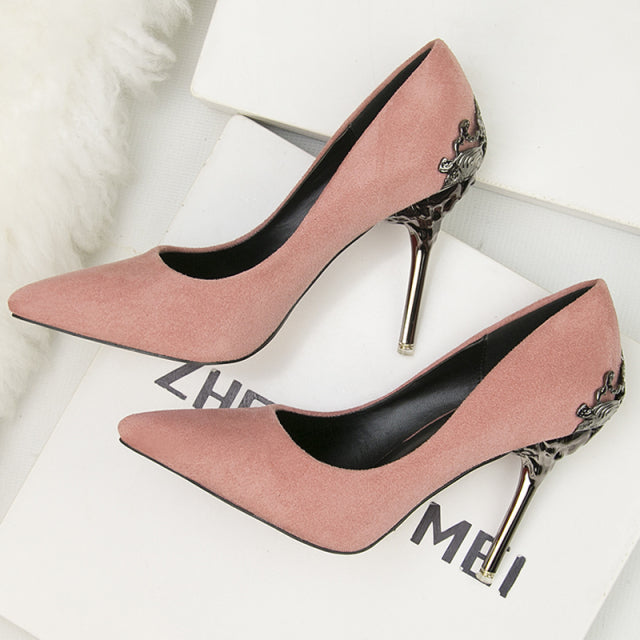 Classic Suede Office Pumps