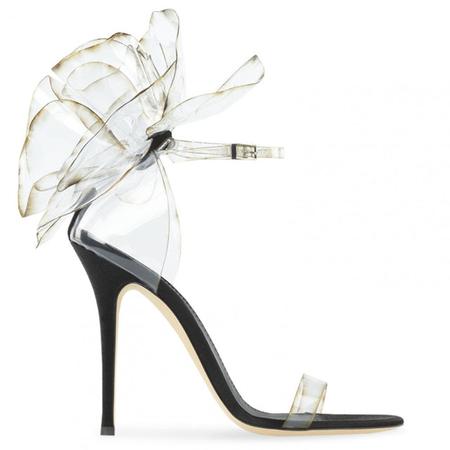 Giuseppe Zanotti Inspired "Peony" Flower Design High Heel Sandals