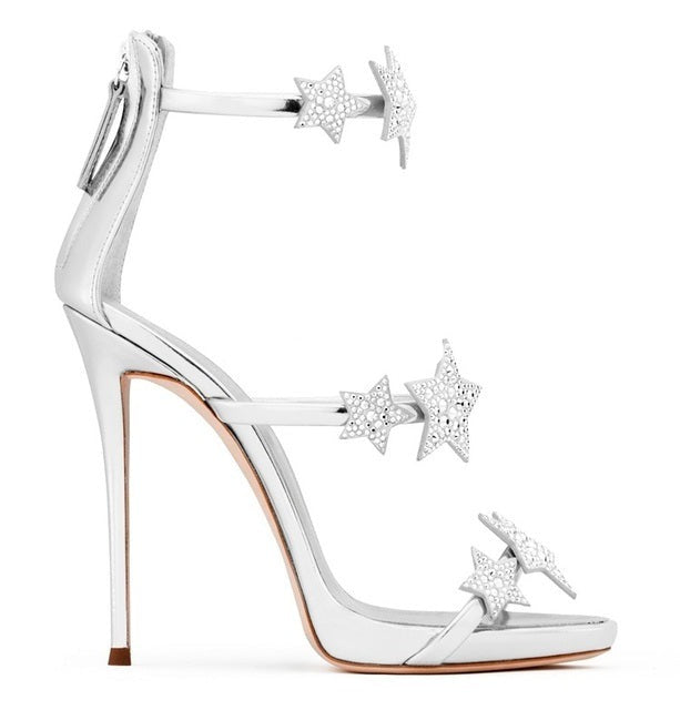 Celebrity Style T Stage Crystal Sandals