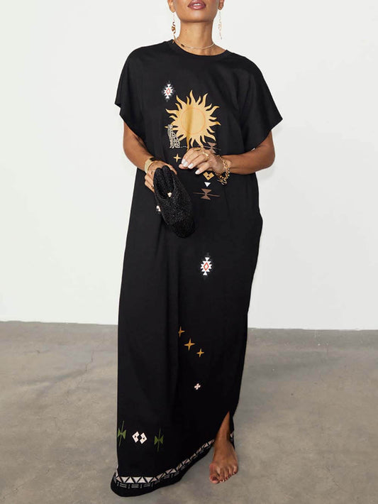 Sunshine Palm T-Shirt Dress