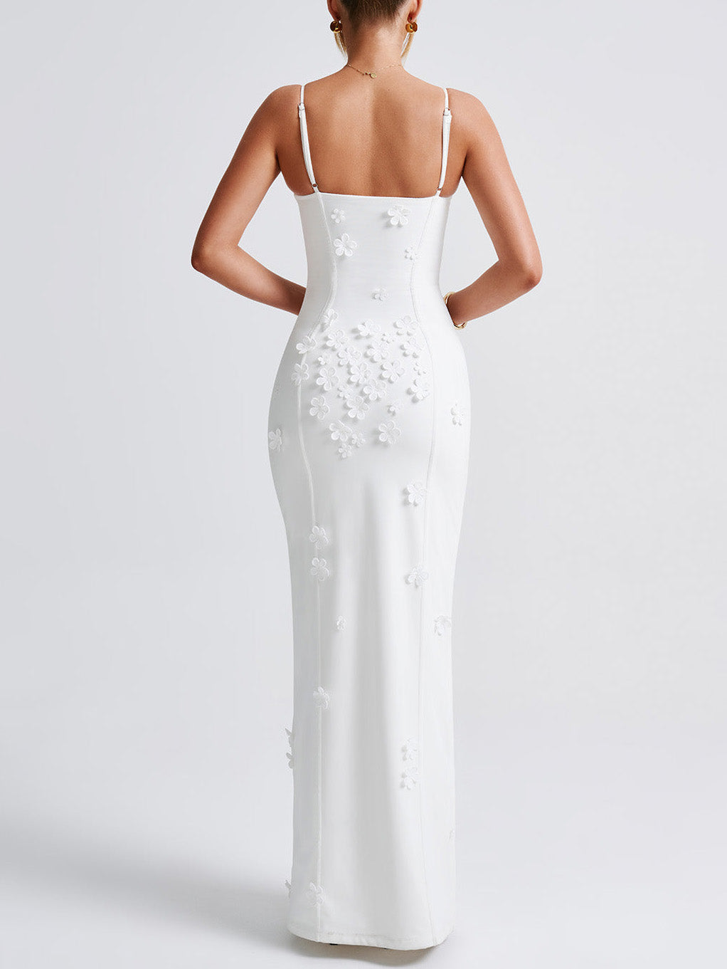 Exquisite Embroidery Sexy Slit Maxi Dress