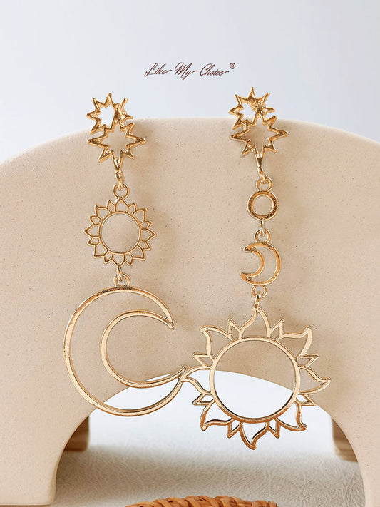 Sun & Moon Goddess Earrings