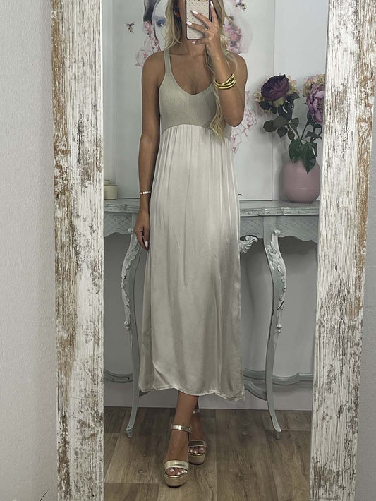 Summer Afterglow Patchwork Contrast Backless Dress