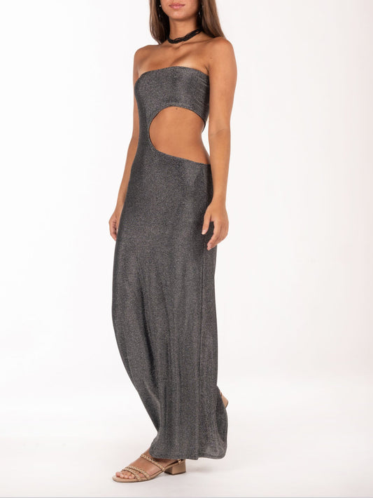 Off-The-Shoulder Sexy Hollow Maxi Dress