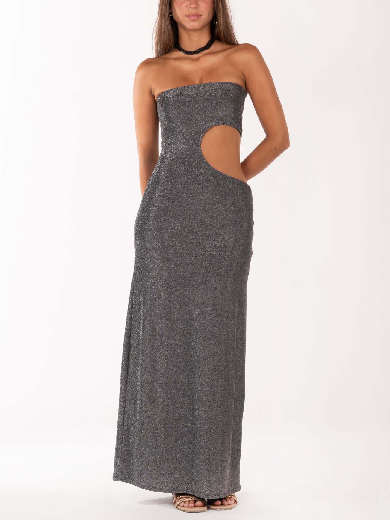 Off-The-Shoulder Sexy Hollow Maxi Dress