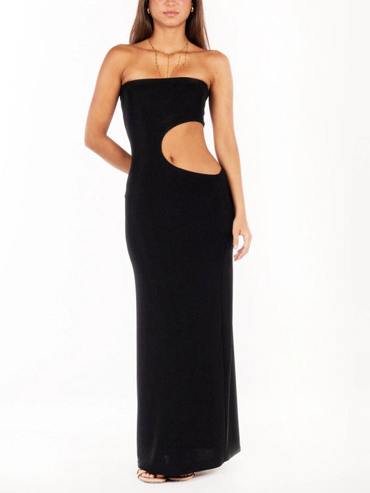 Off-The-Shoulder Sexy Hollow Polar Long Dress