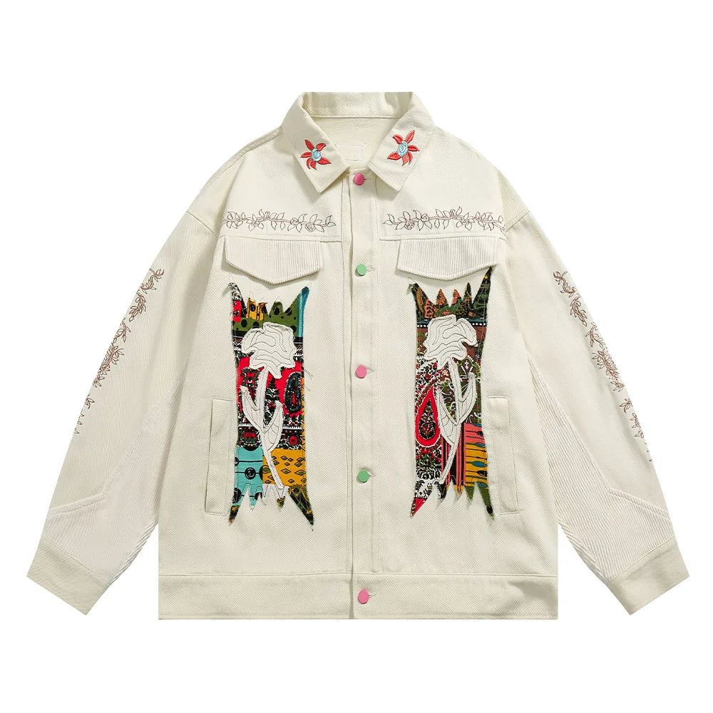 Patchwork Jacket - Unisex Floral Fashion