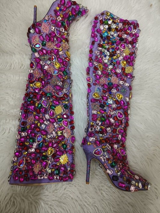 Thin Heels Over The Knee Boots