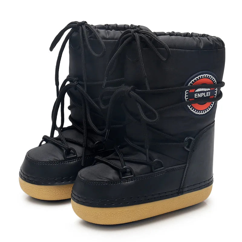 Winter Non-Slip Mid-Calf Slip-on Snow Boots for Women