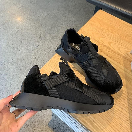 Black Chunky Sneakers for Women
