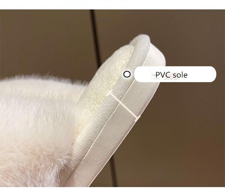 Plush Cotton Slippers for Women