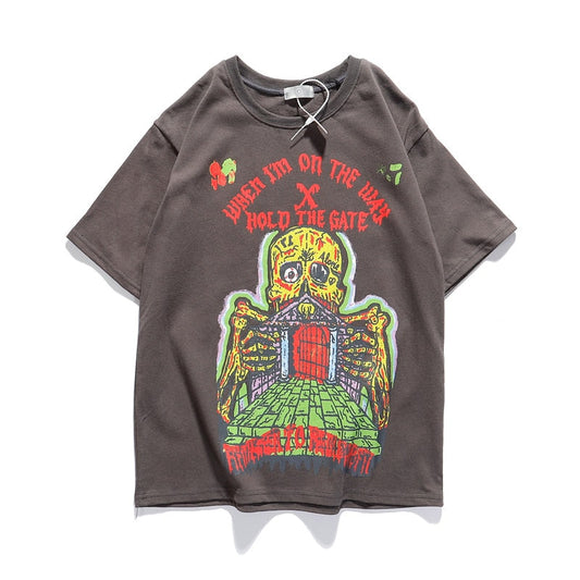 Unisex Kanye Streetwear Skull Print T-shirts