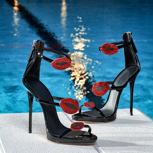 Crystal Party Ankle Wrap Sandals