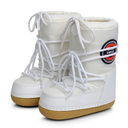 Winter Non-Slip Mid-Calf Slip-on Snow Boots for Women