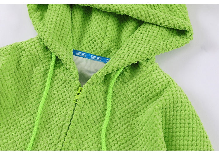 Mystical Green Hoodie Unisex with Demon Horns