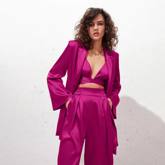HADE LACE UP TOP PANTS and BLAZER SET