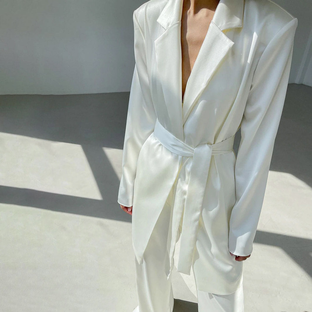 HADE LACE UP TOP PANTS and BLAZER SET