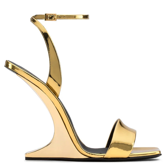 Gold High Heel Sandals Inspired by Giuseppe