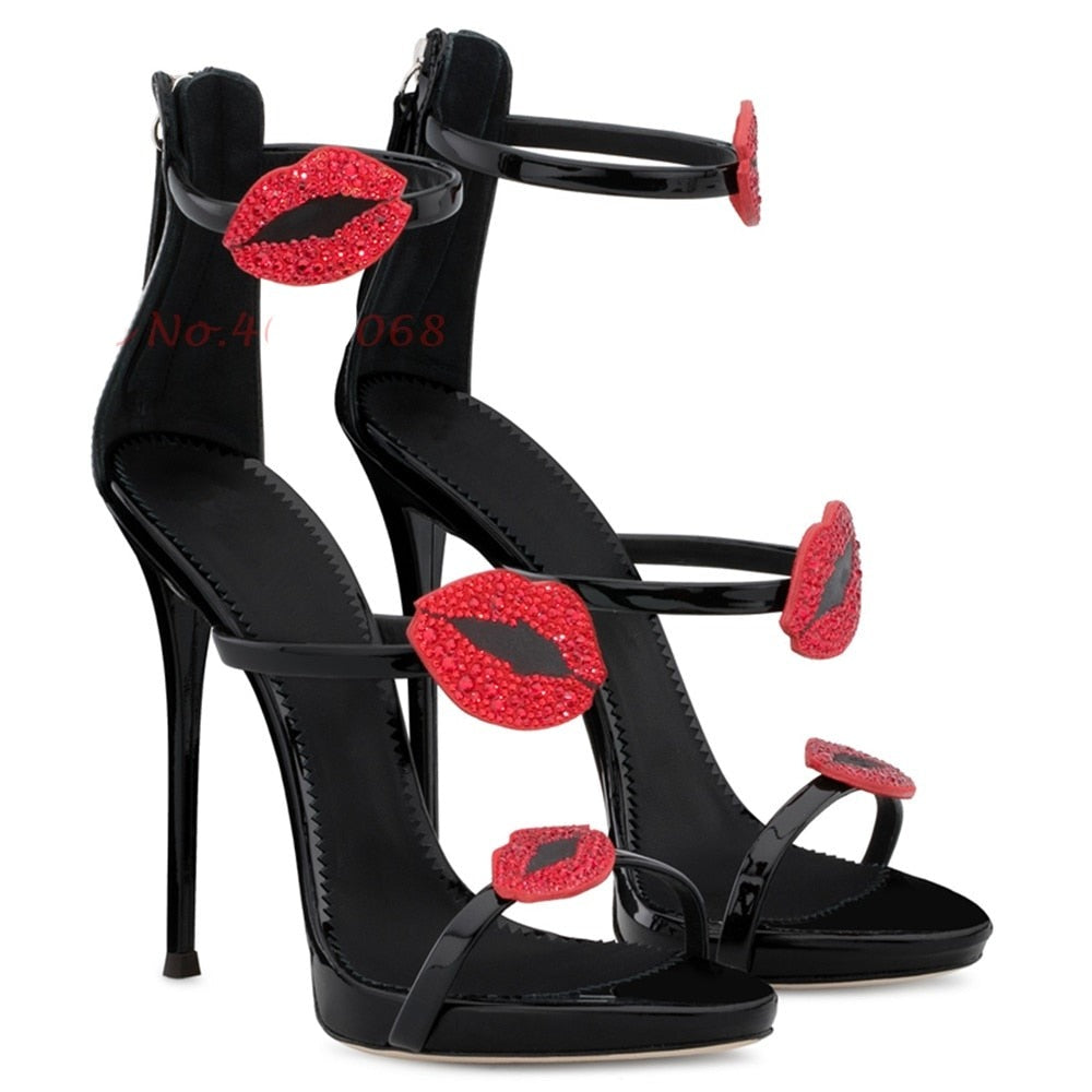 Crystal Party Ankle Wrap Sandals