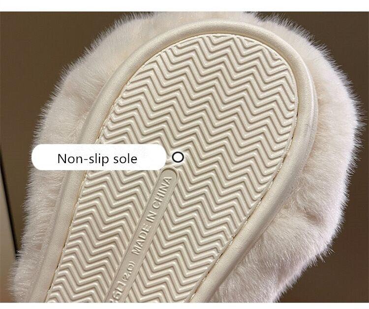 Plush Cotton Slippers for Women