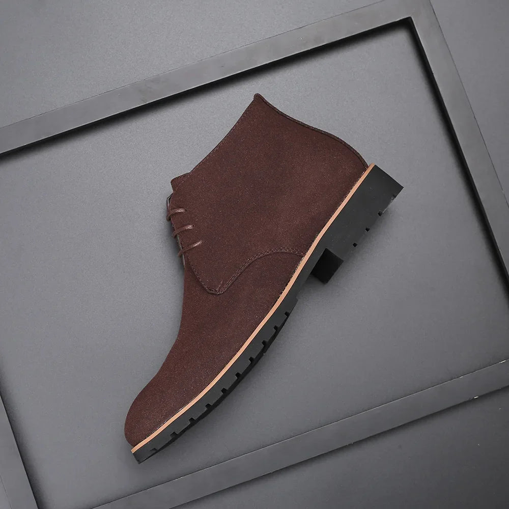 Ankle Chelsea Boots - Cow Suede Leather for Men
