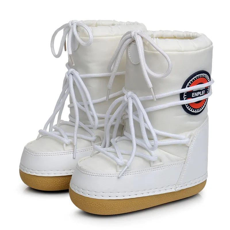 Winter Non-Slip Mid-Calf Slip-on Snow Boots for Women