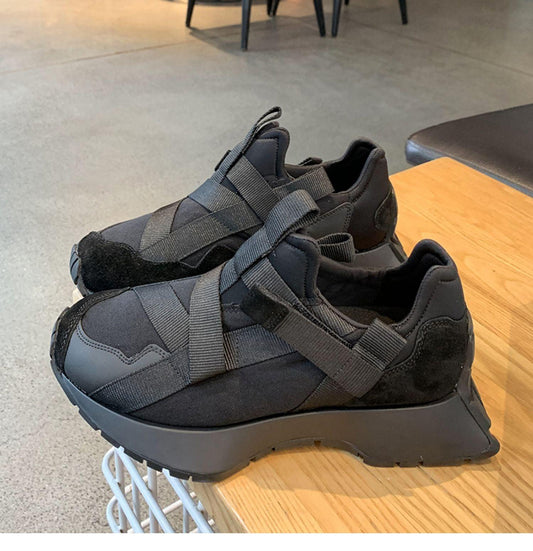 Black Chunky Sneakers for Women