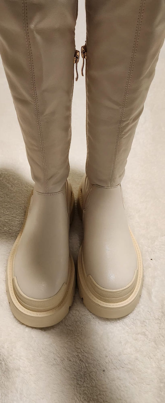 Clearance -Over The Knee Side Zip Up Boots