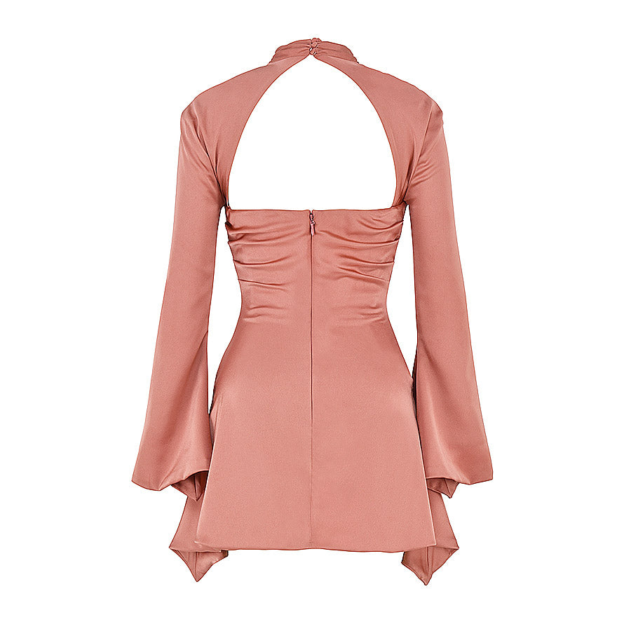 CHIE FLARED SLEEVE HOLLOW OUT MINI DRESS