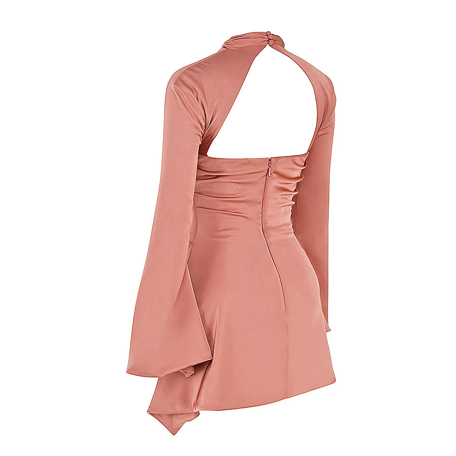 CHIE FLARED SLEEVE HOLLOW OUT MINI DRESS